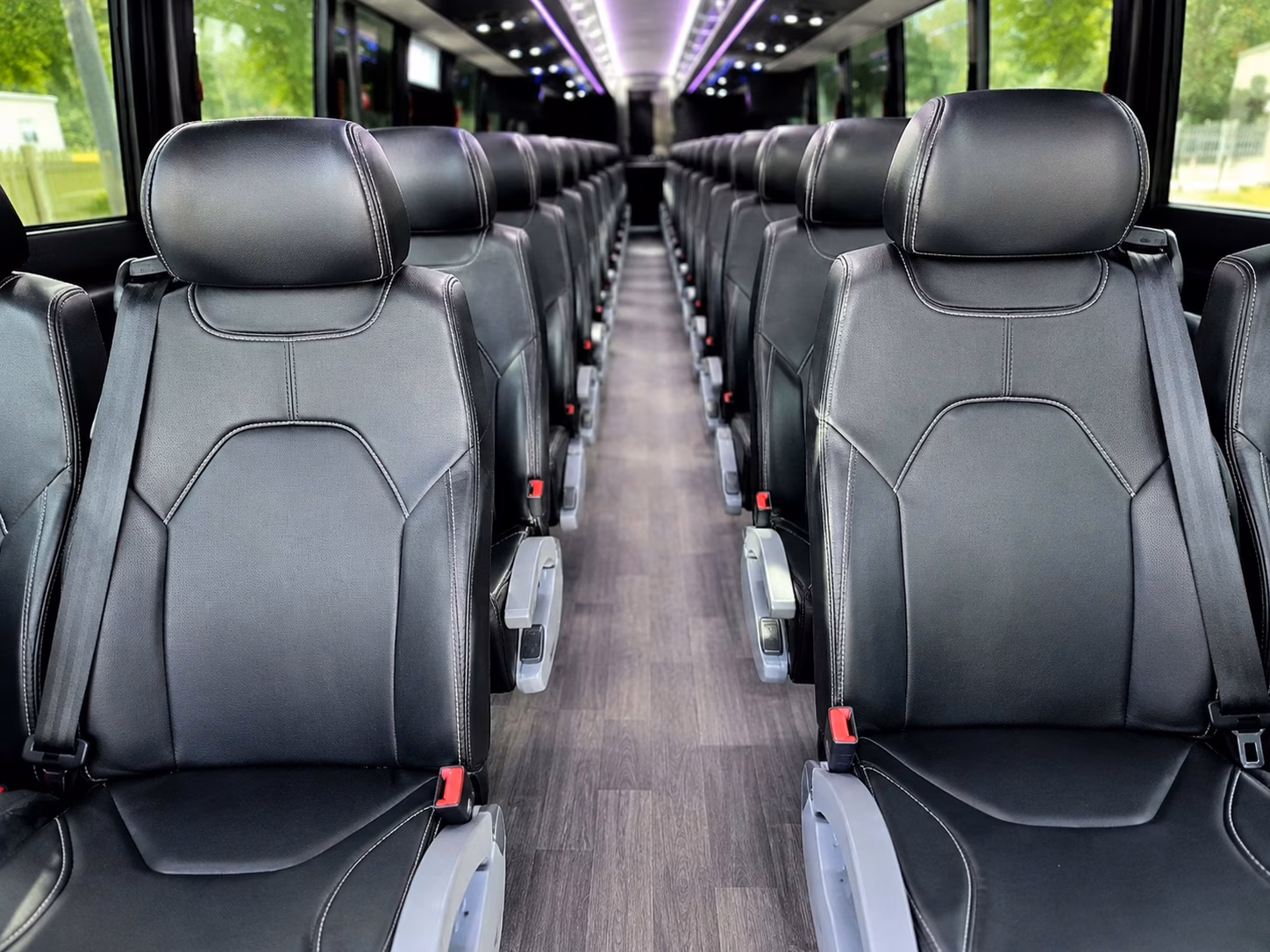 56 passenger charter bus interior