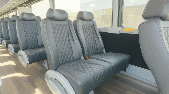 pleasanton 18 passenger minibus inside