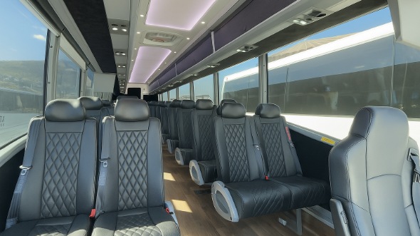 pleasanton 25 passenger minibus inside